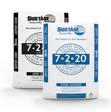 Suståne 7-2-20 with UMAXX Premium Homogeneous Turf Fertilizer Formulated for Seashore Paspalum Turfgrass.